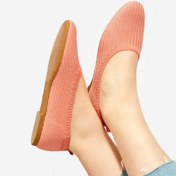 Everlane Shoes - Everlane Pink Coral Round Toe Stretchy Day Glove Ballet Flat in ReKnit